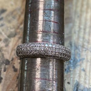 Glitterati Sterling silver pave cz ring